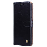Business Style Oil Wax Texture Horizontal Flip Leather Case for Xiaomi Redmi Note7, with Holder & Card Slots & Wallet